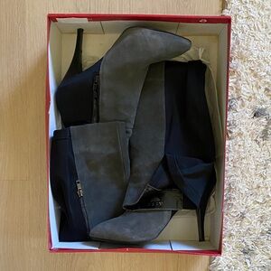 Black and Gray Women's Boots